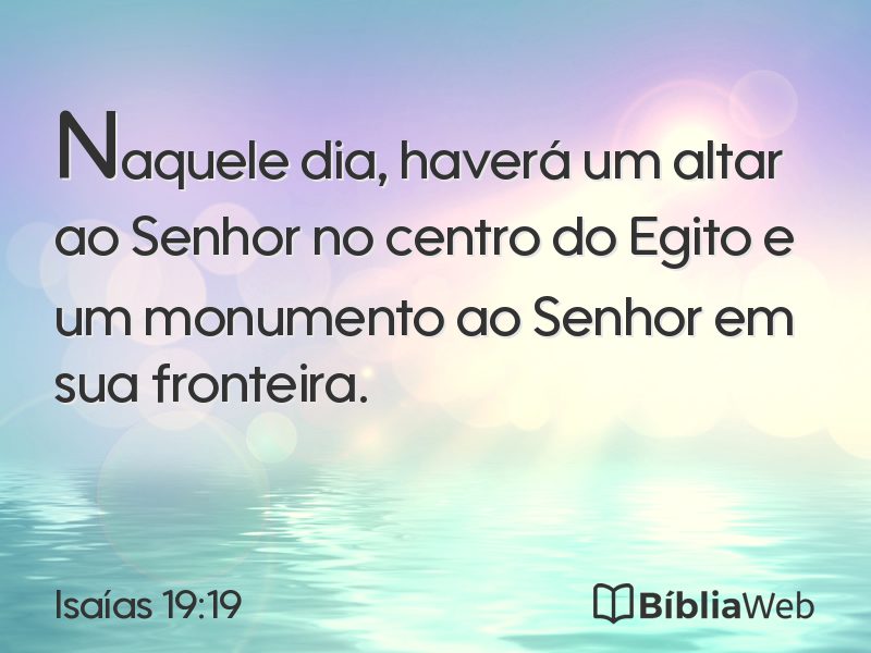 Isaías 19:19 em imagem para compartilhar