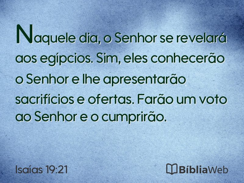 Isaías 19:21 em imagem para compartilhar