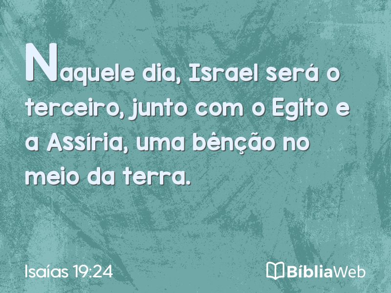 Isaías 19:24 em imagem para compartilhar