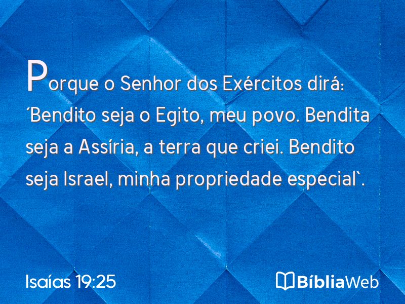 Isaías 19:25 em imagem para compartilhar