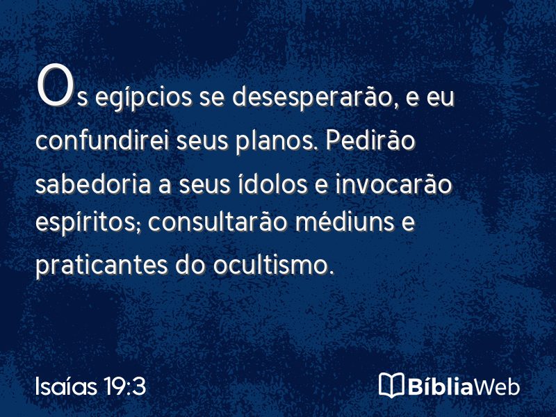 Isaías 19:3 em imagem para compartilhar