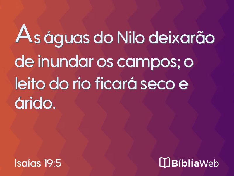 Isaías 19:5 em imagem para compartilhar