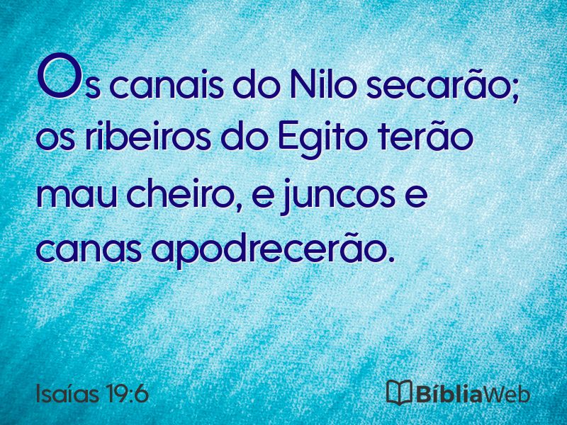 Isaías 19:6 em imagem para compartilhar