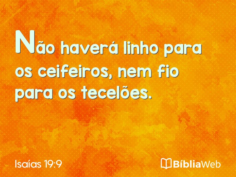 Isaías 19:9 em imagem para compartilhar