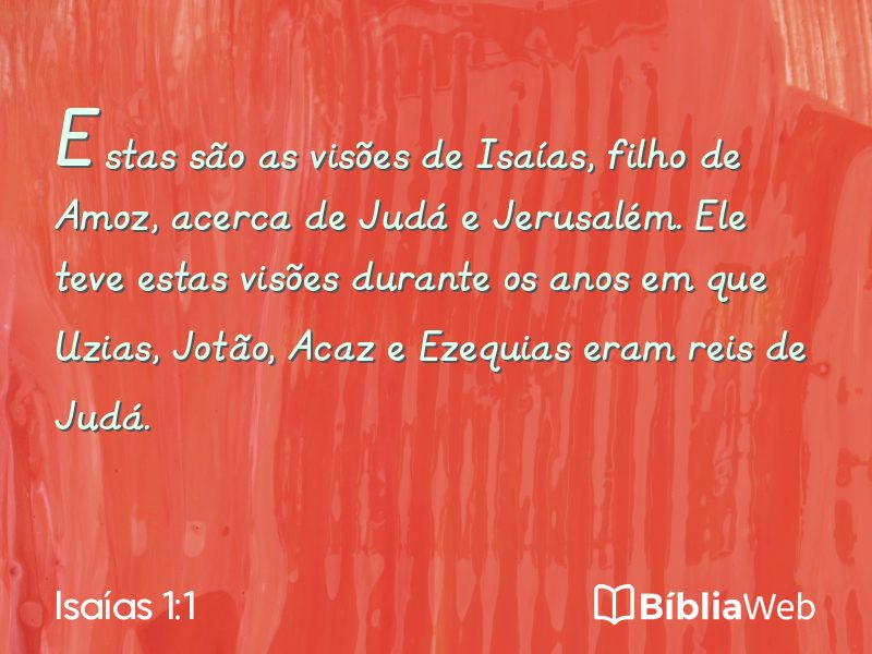 Isaías 1:1 em imagem para compartilhar