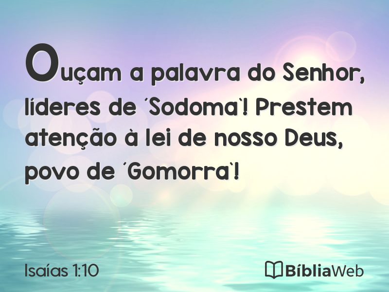 Isaías 1:10 em imagem para compartilhar