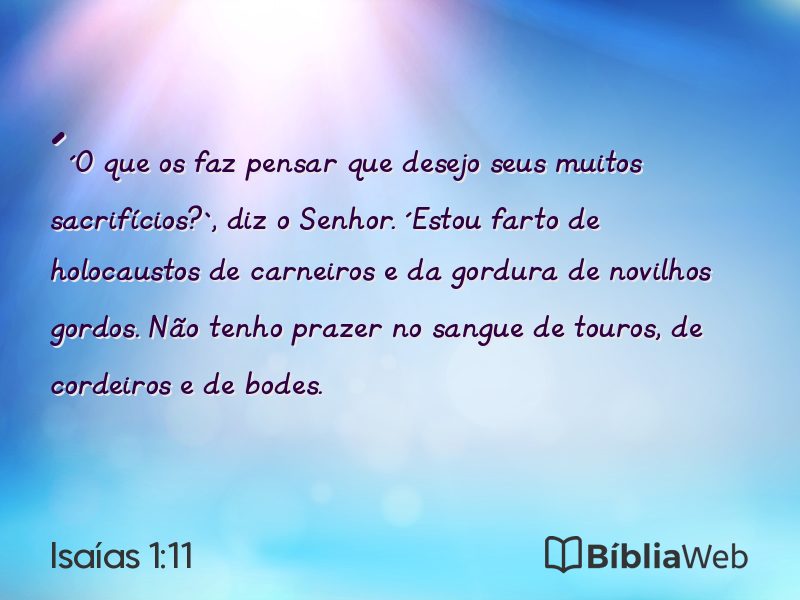 Isaías 1:11 em imagem para compartilhar