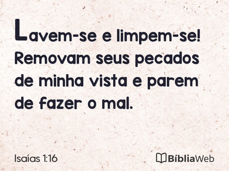 Isaías 1:16 em imagem para compartilhar