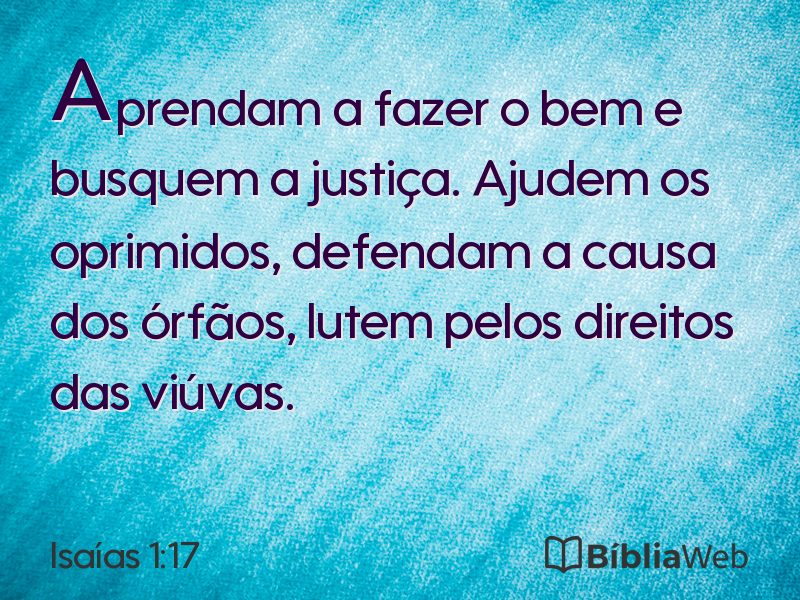 Isaías 1:17 em imagem para compartilhar