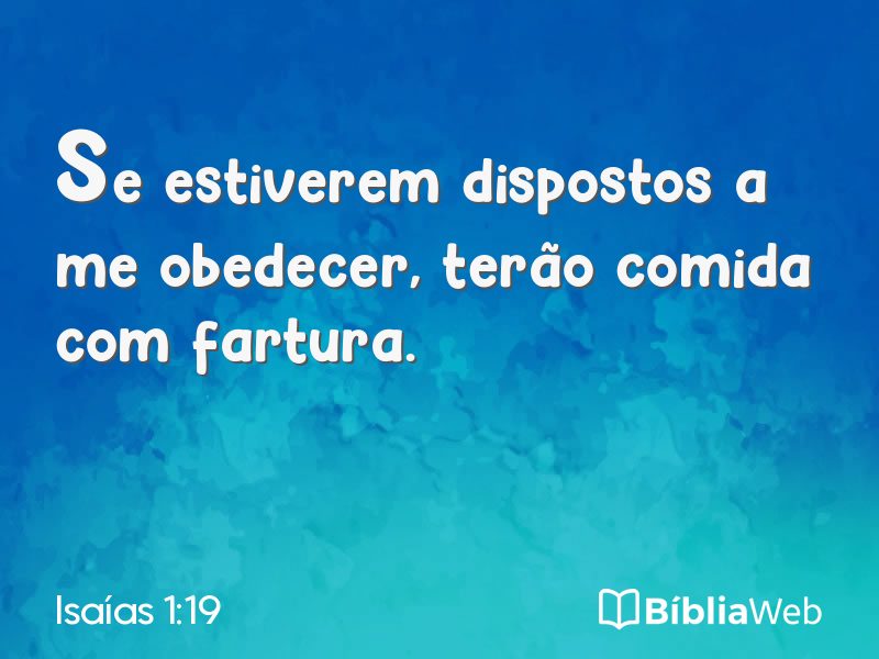 Isaías 1:19 em imagem para compartilhar