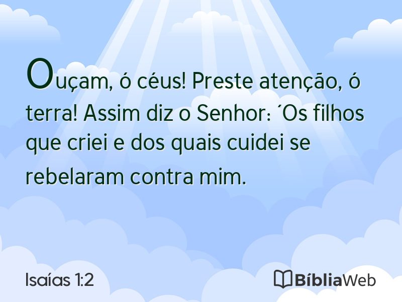 Isaías 1:2 em imagem para compartilhar