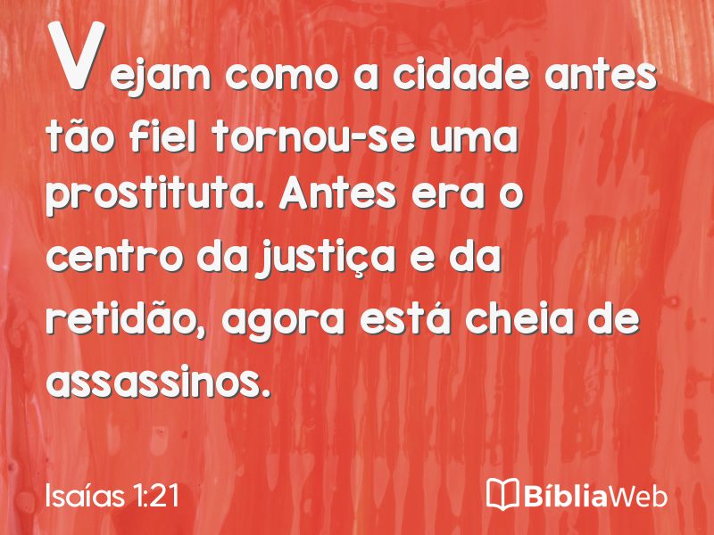 Isaías 1:21 em imagem para compartilhar
