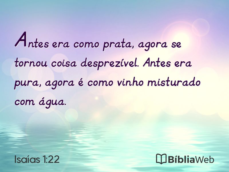 Isaías 1:22 em imagem para compartilhar