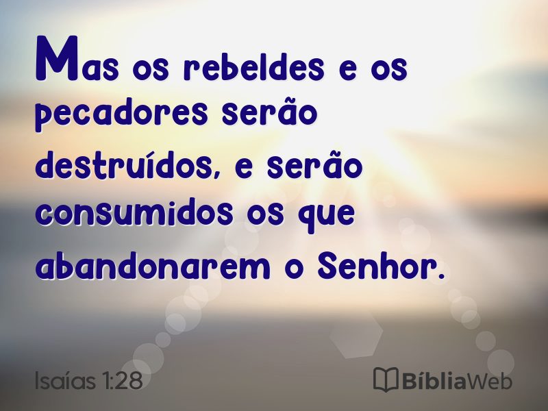 Isaías 1:28 em imagem para compartilhar