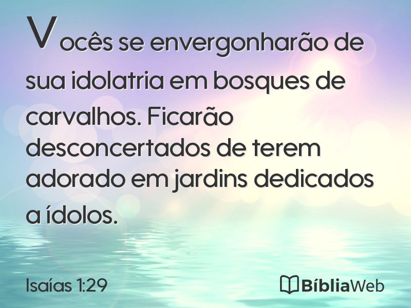 Isaías 1:29 em imagem para compartilhar