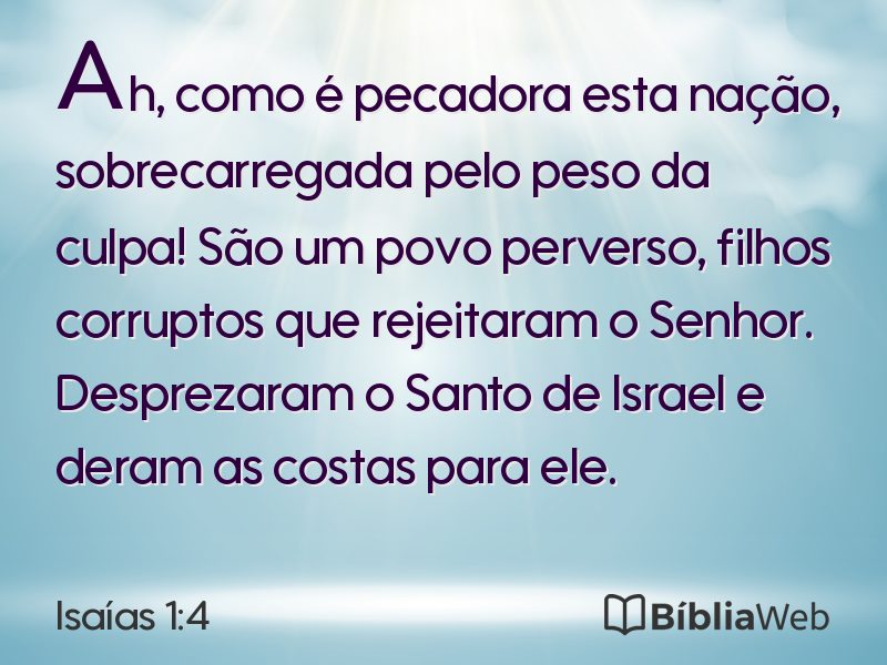 Isaías 1:4 em imagem para compartilhar