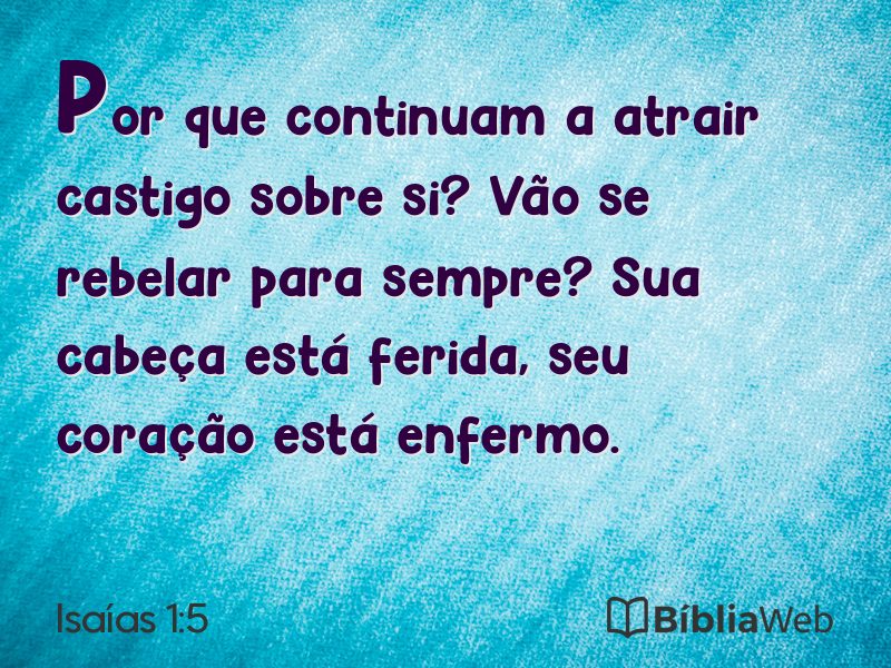 Isaías 1:5 em imagem para compartilhar