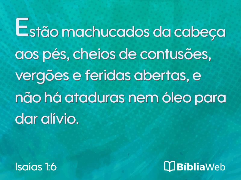 Isaías 1:6 em imagem para compartilhar