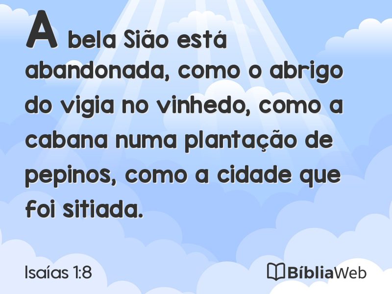 Isaías 1:8 em imagem para compartilhar