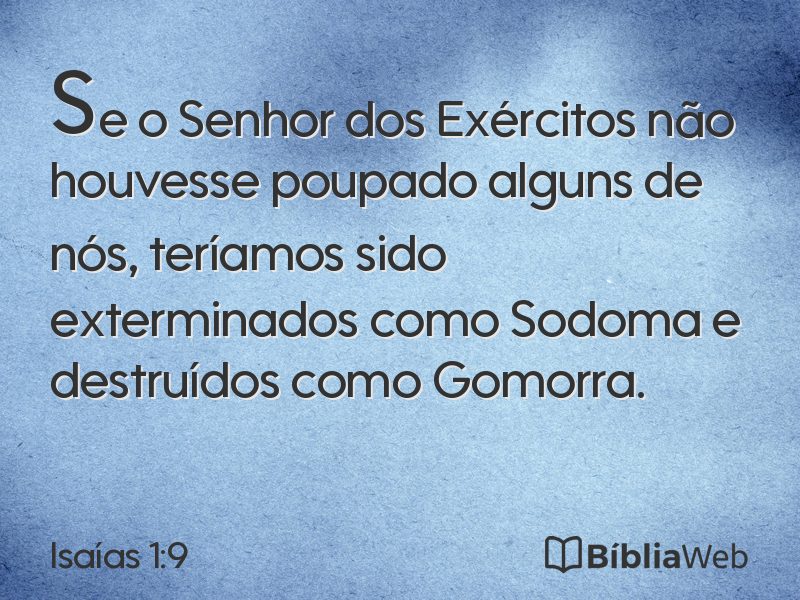 Isaías 1:9 em imagem para compartilhar