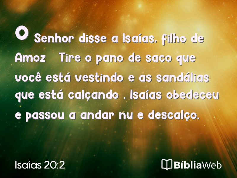Isaías 20:2 em imagem para compartilhar