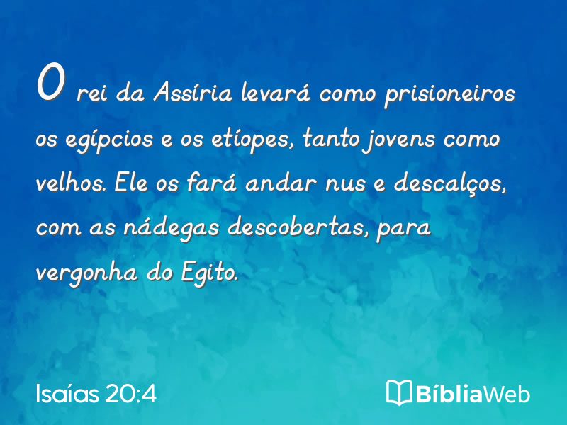 Isaías 20:4 em imagem para compartilhar