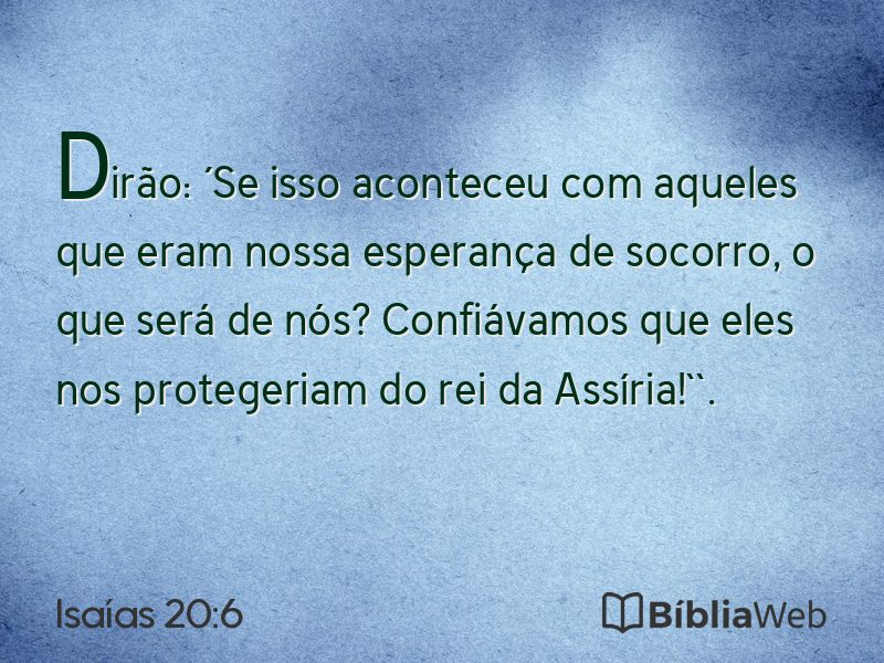 Isaías 20:6 em imagem para compartilhar