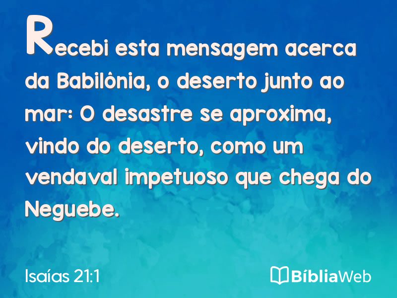 Isaías 21:1 em imagem para compartilhar