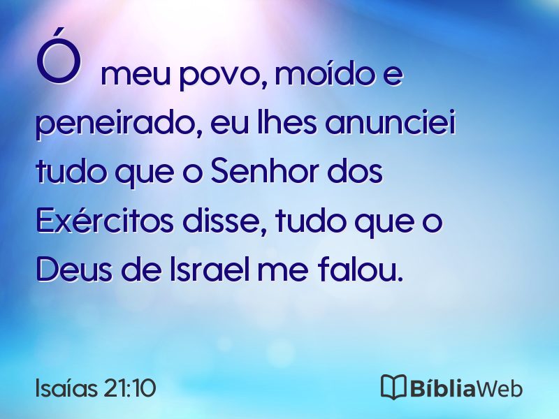 Isaías 21:10 em imagem para compartilhar