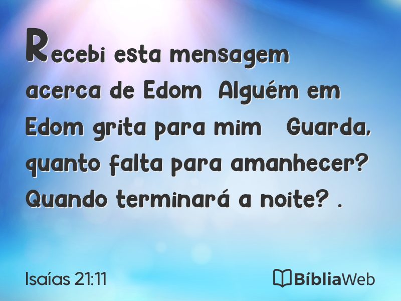 Isaías 21:11 em imagem para compartilhar
