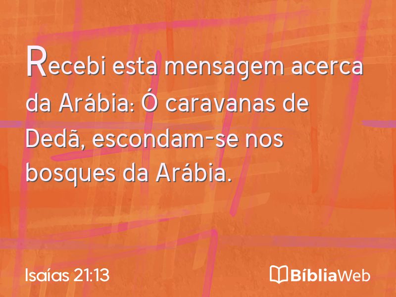 Isaías 21:13 em imagem para compartilhar