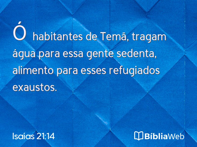 Isaías 21:14 em imagem para compartilhar