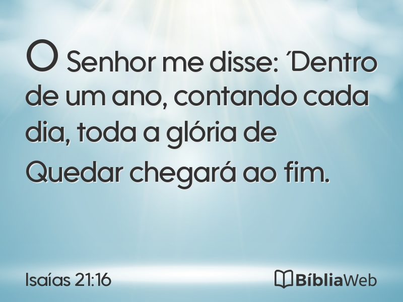 Isaías 21:16 em imagem para compartilhar