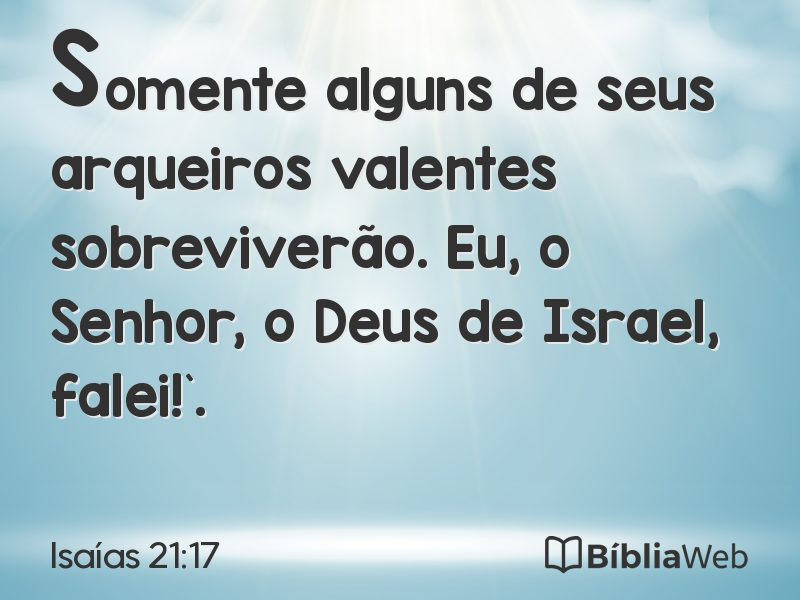 Isaías 21:17 em imagem para compartilhar