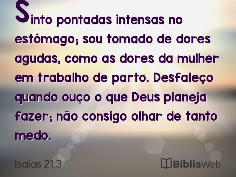 Isaías 21:3 em imagem para compartilhar