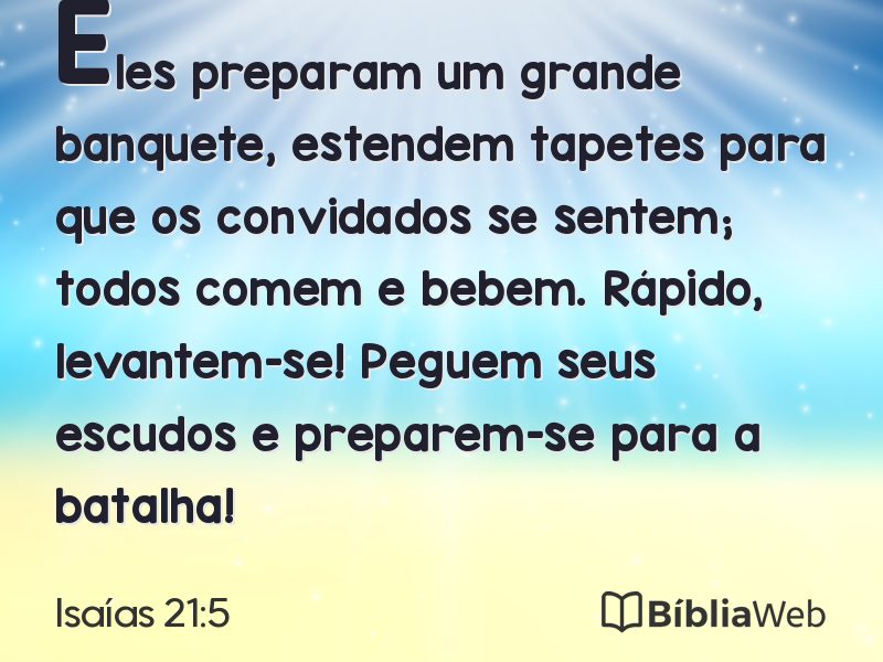 Isaías 21:5 em imagem para compartilhar