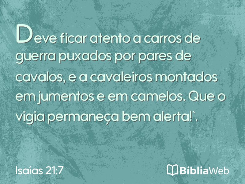 Isaías 21:7 em imagem para compartilhar