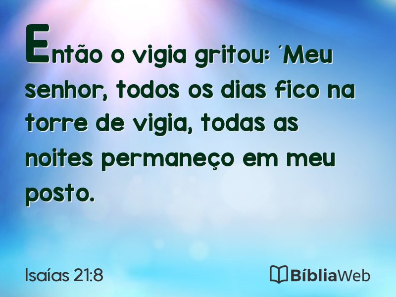 Isaías 21:8 em imagem para compartilhar