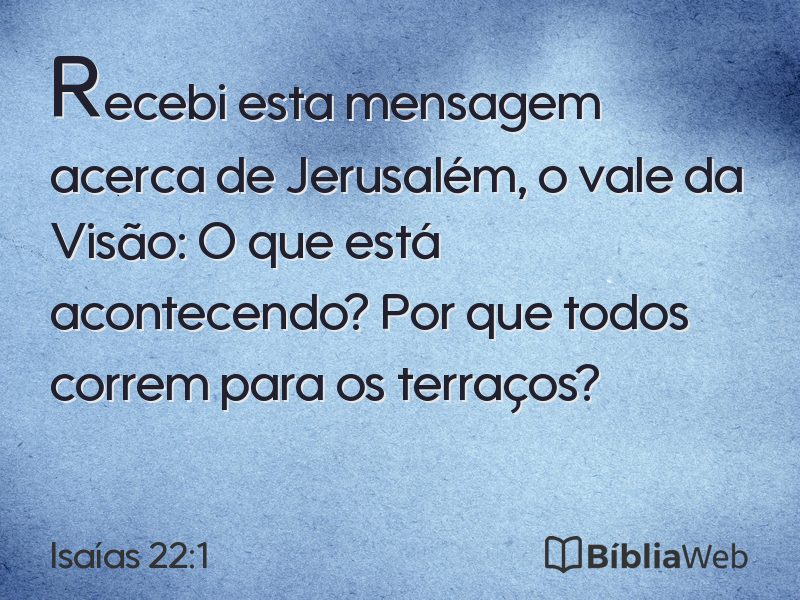 Isaías 22:1 em imagem para compartilhar