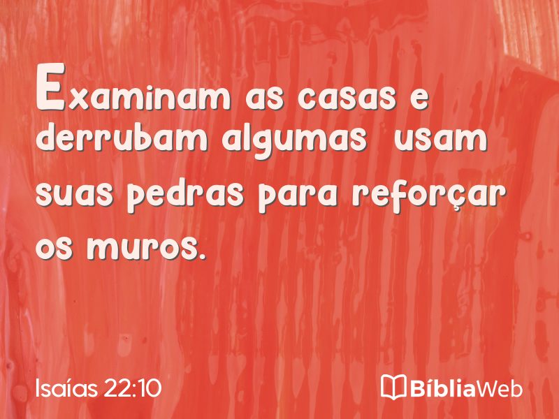 Isaías 22:10 em imagem para compartilhar