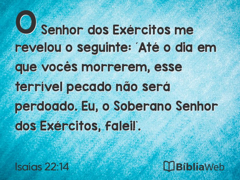 Isaías 22:14 em imagem para compartilhar