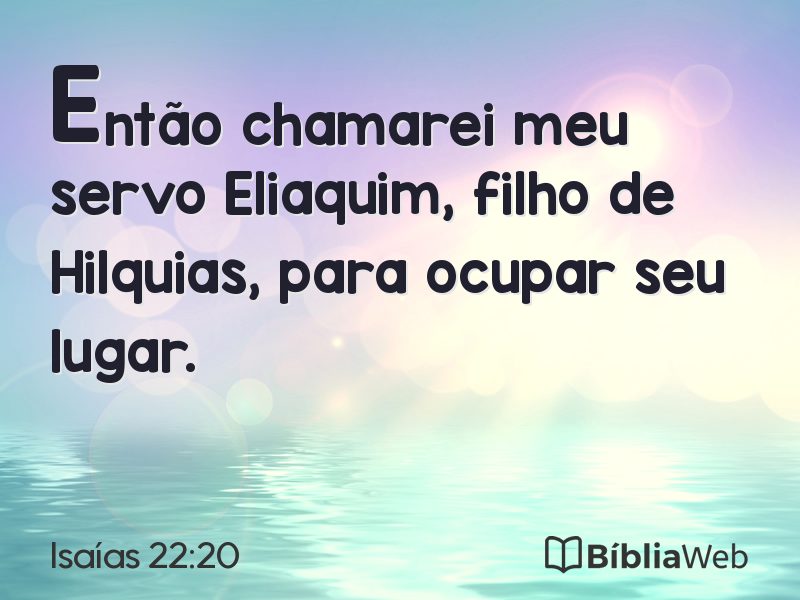 Isaías 22:20 em imagem para compartilhar