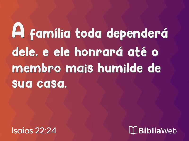 Isaías 22:24 em imagem para compartilhar