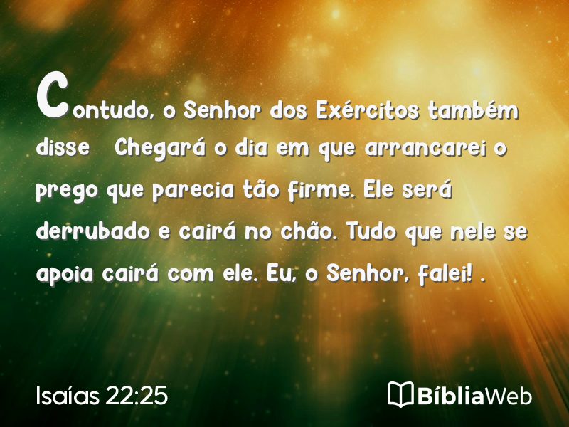Isaías 22:25 em imagem para compartilhar