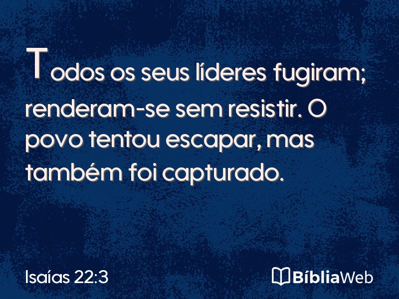Isaías 22:3 em imagem para compartilhar