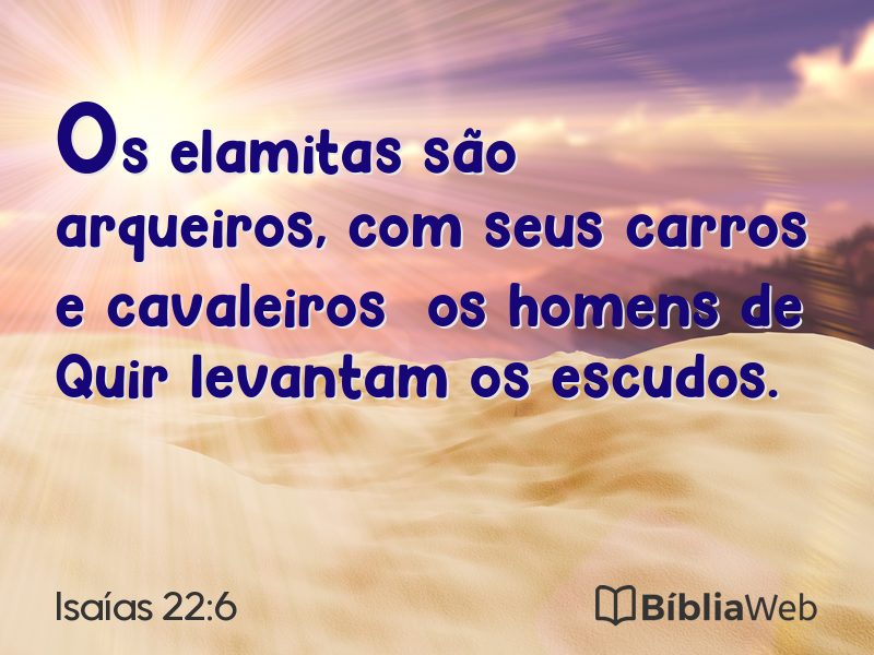Isaías 22:6 em imagem para compartilhar