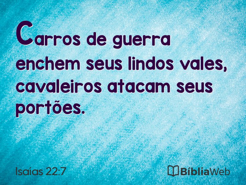 Isaías 22:7 em imagem para compartilhar