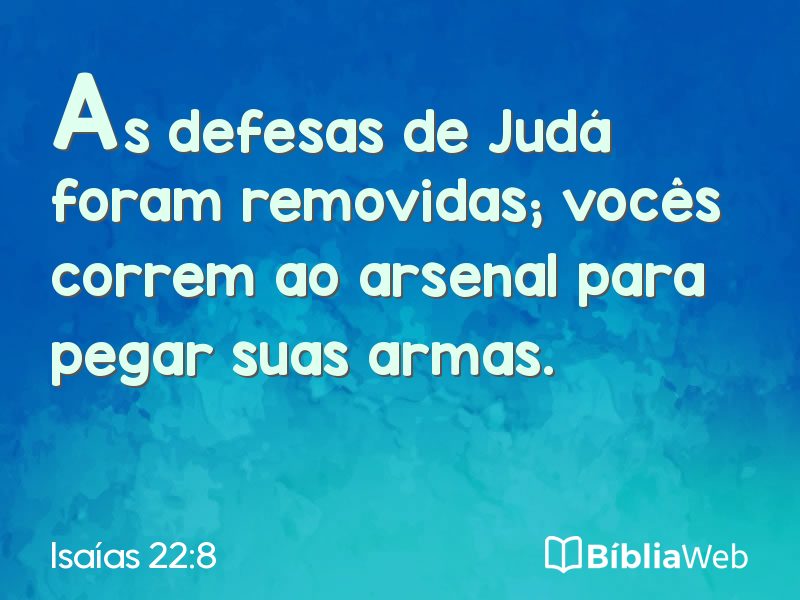 Isaías 22:8 em imagem para compartilhar