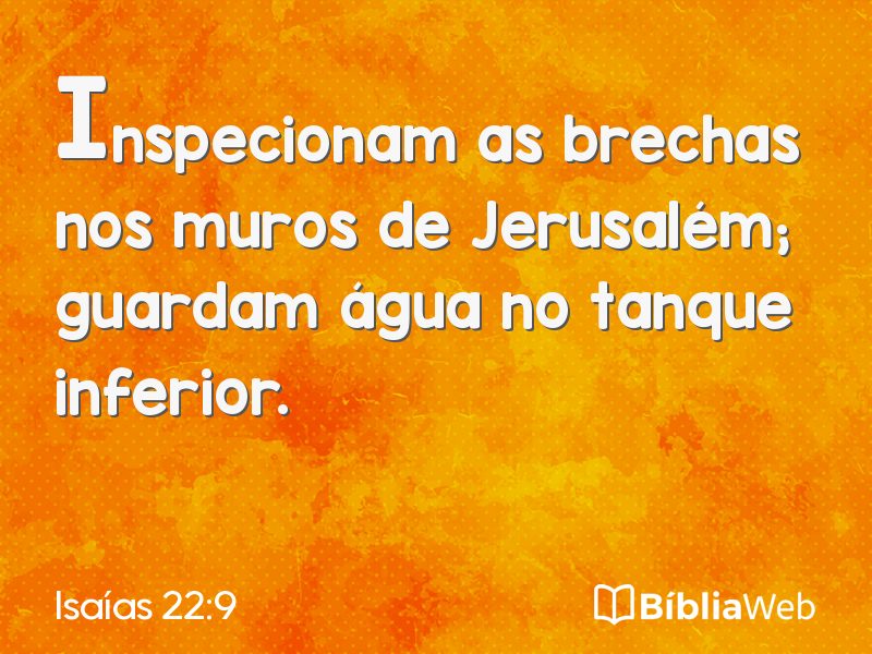 Isaías 22:9 em imagem para compartilhar