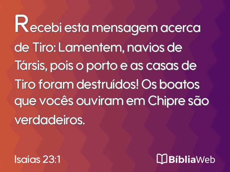 Isaías 23:1 em imagem para compartilhar